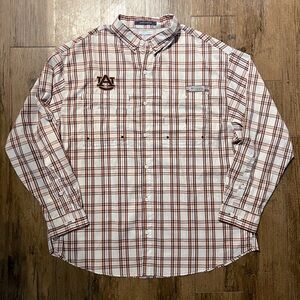 MEN’S COLUMBIA SUPER TAMIAMI AUBURN TIGERS LONG SLEEVE SHIRT SIZE XXL